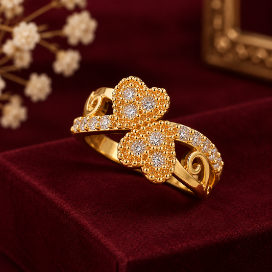 Double Heart Ring, alternate view