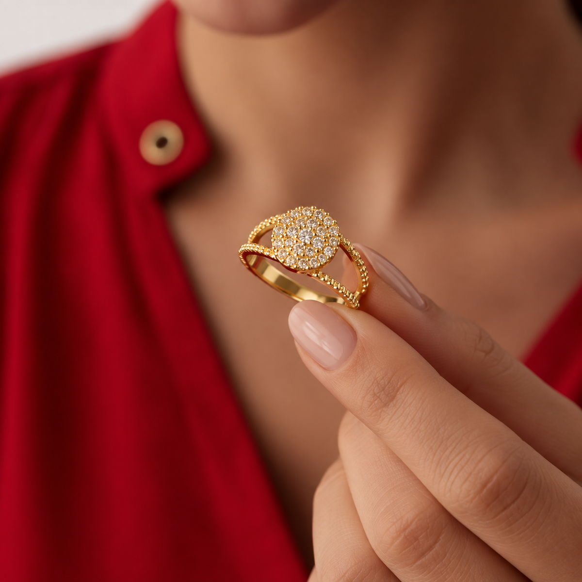 Round Double Band Ring, alternate view