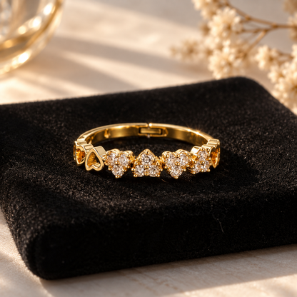 Twin Heart Stone Ring