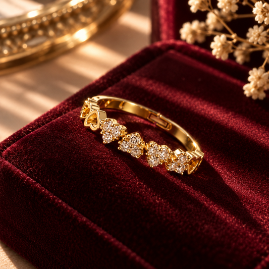Twin Heart Stone Ring