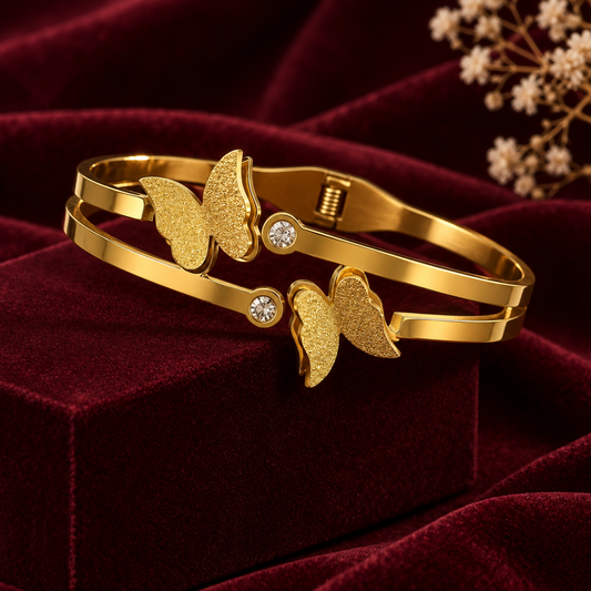 Butterfly Gold Bangle