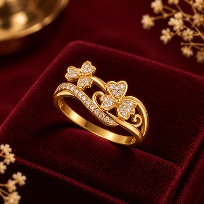 Heart Floral Ring, alternate view