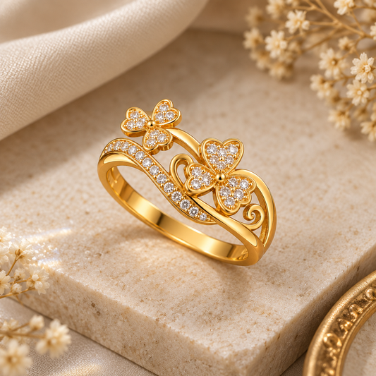 Heart Floral Ring, alternate view