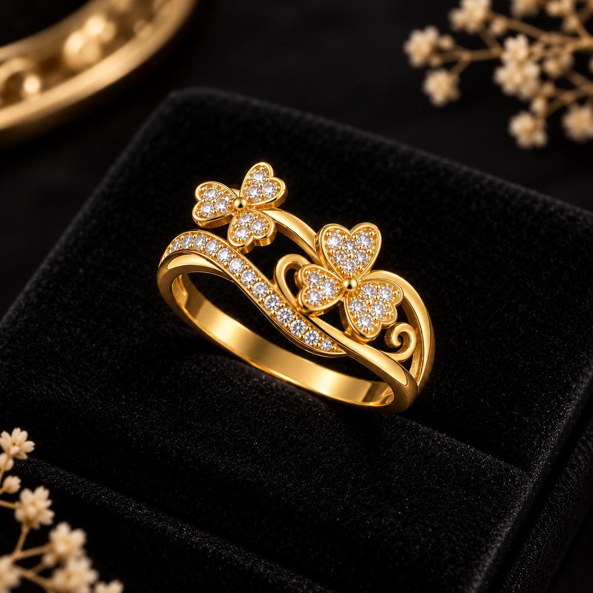 Heart Floral Ring