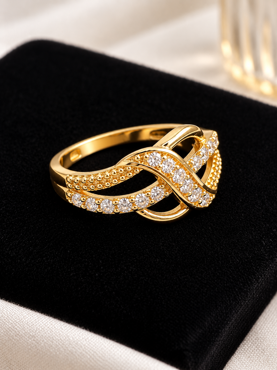 Crystal Crossover Ring