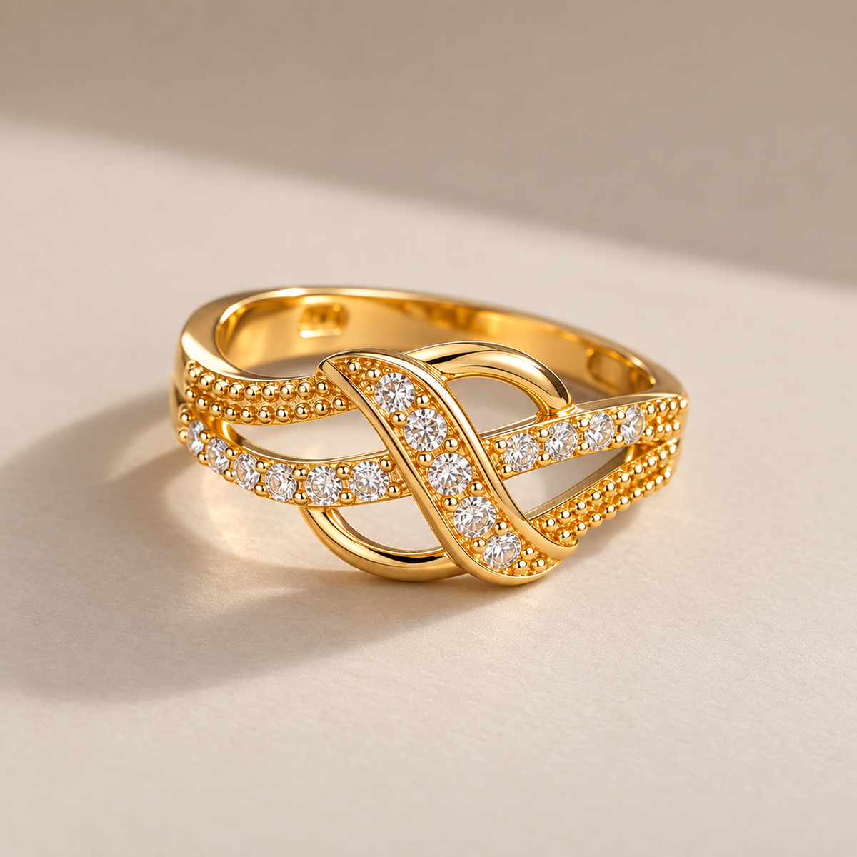 Crystal Crossover Ring, alternate view