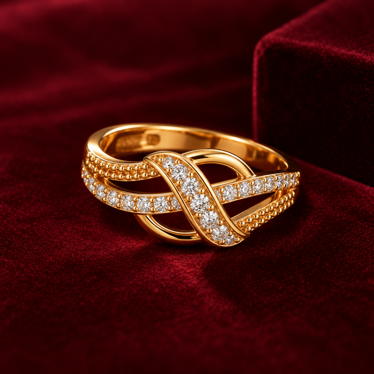 Crystal Crossover Ring, alternate view