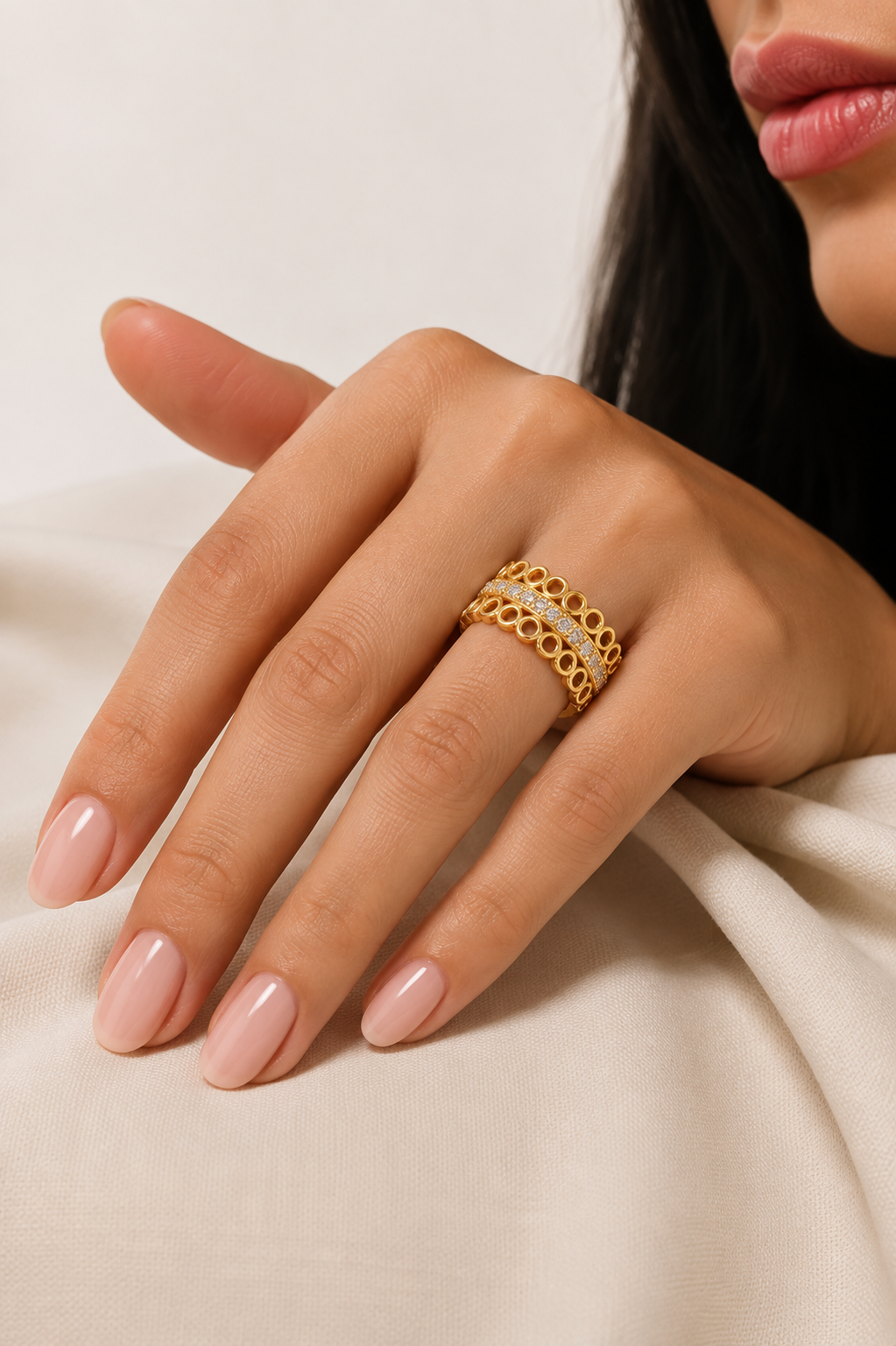 Golden Loop Ring, alternate view