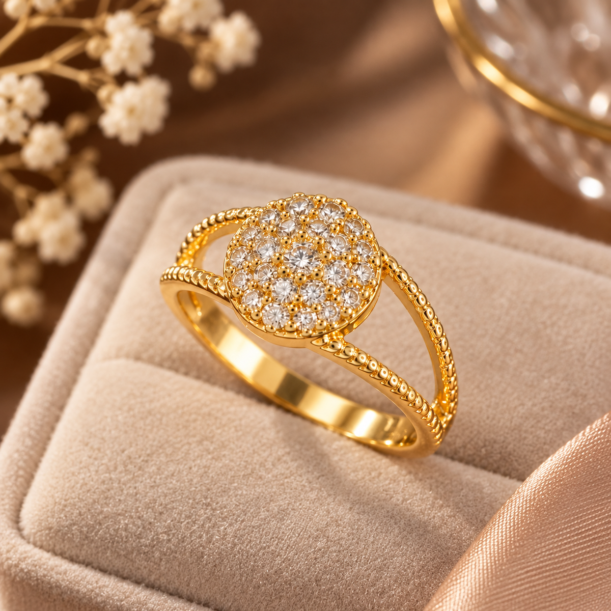 Round Double Band Ring, alternate view