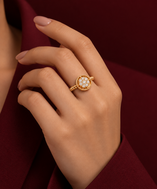 Round Cluster Ring, alternate view