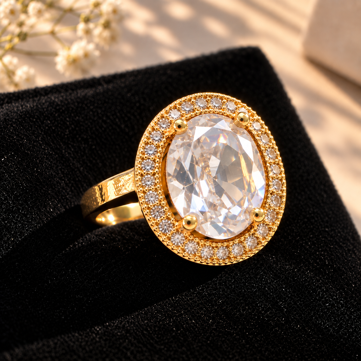Classic Stone Ring, alternate view
