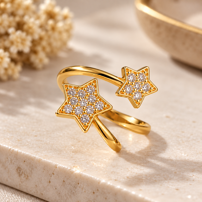 Double Star Ring, alternate view