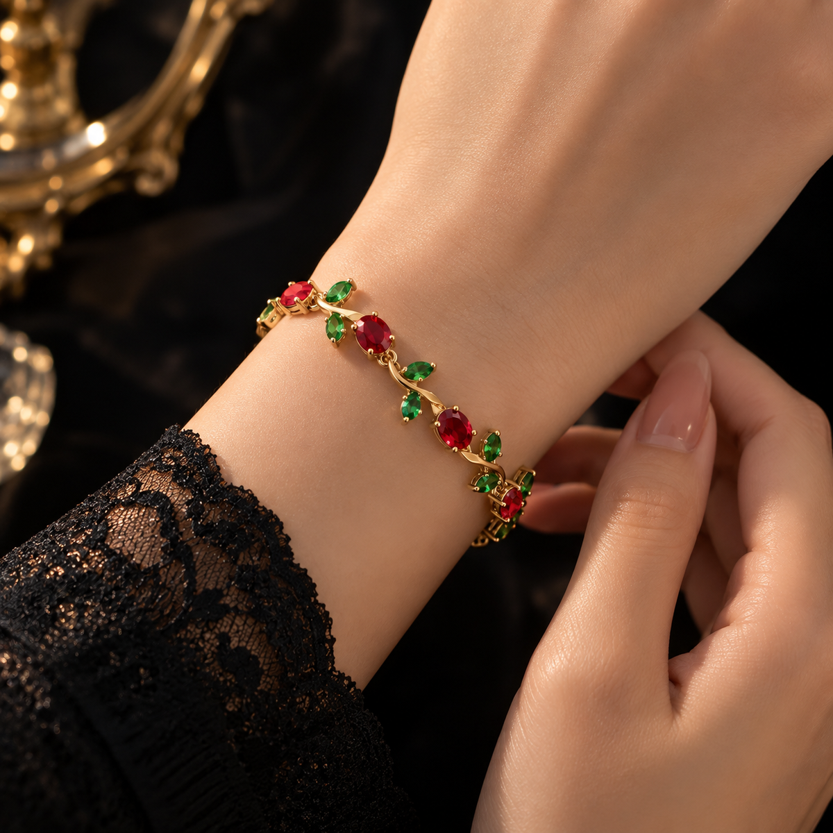 Tulip Vine Bracelet, alternate view