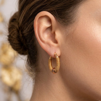 Twisted Rope Bali Earrings, alternate view