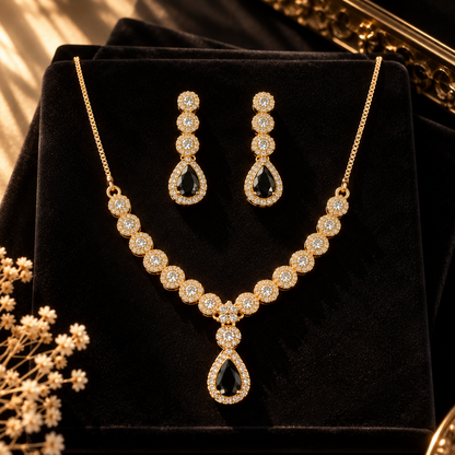 Teardrop Zircon Jewelry Set, alternate view