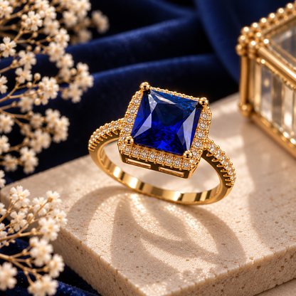Square Stone Ring, alternate view
