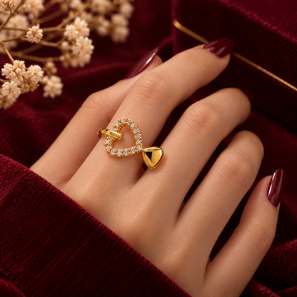 Heart Link Ring, alternate view