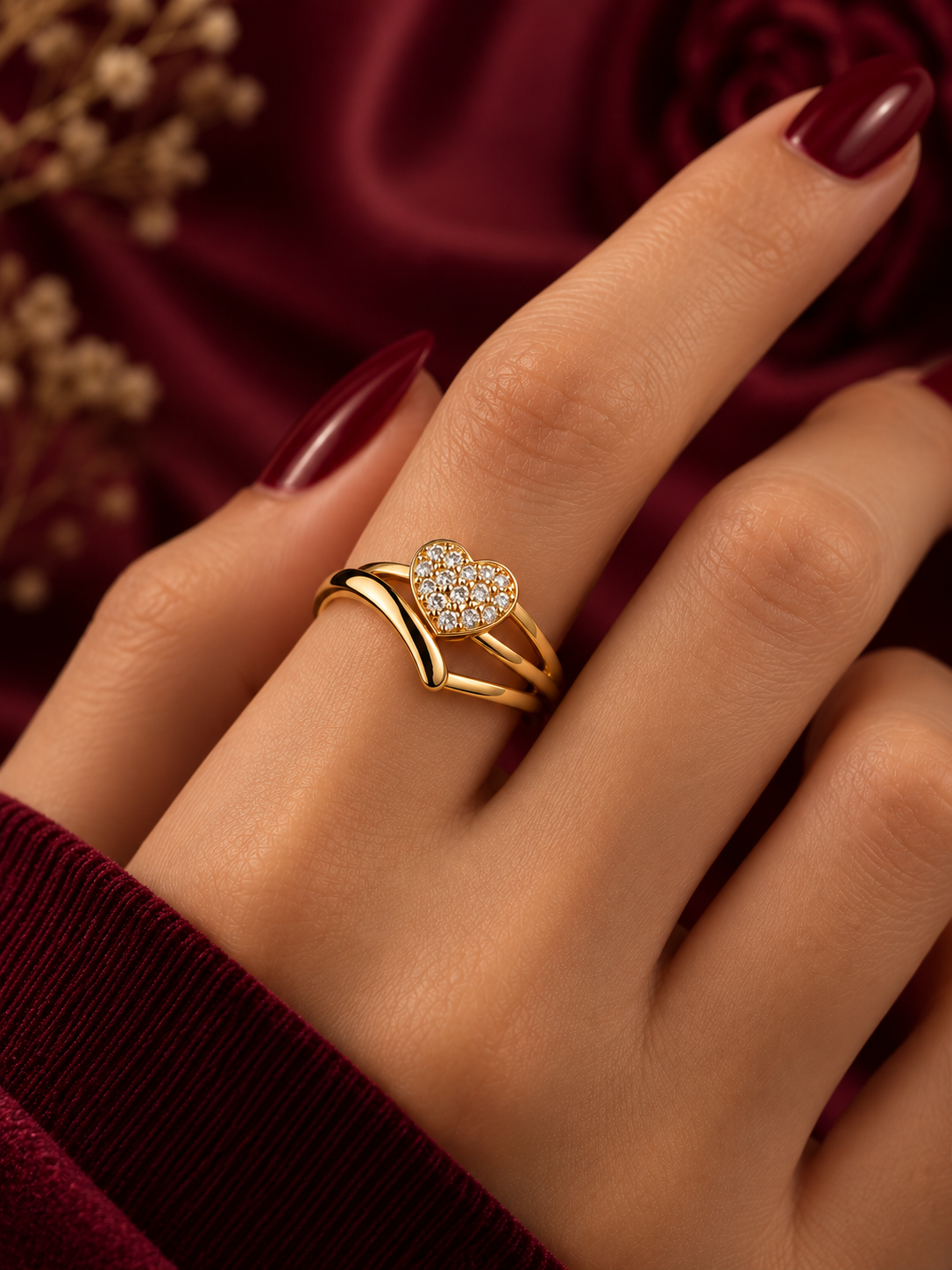 Heart Stone Ring, alternate view